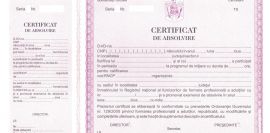 Specimen certificat de absolvire - inițiere